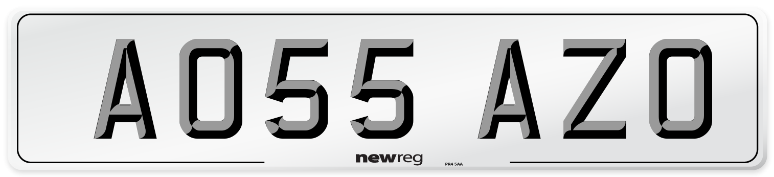 AO55 AZO Number Plate from New Reg